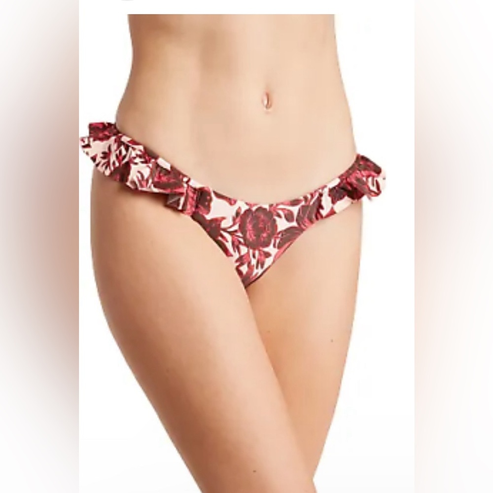 NWT Maaji Rose Cali Ruffle High Leg Cheeky Bottom